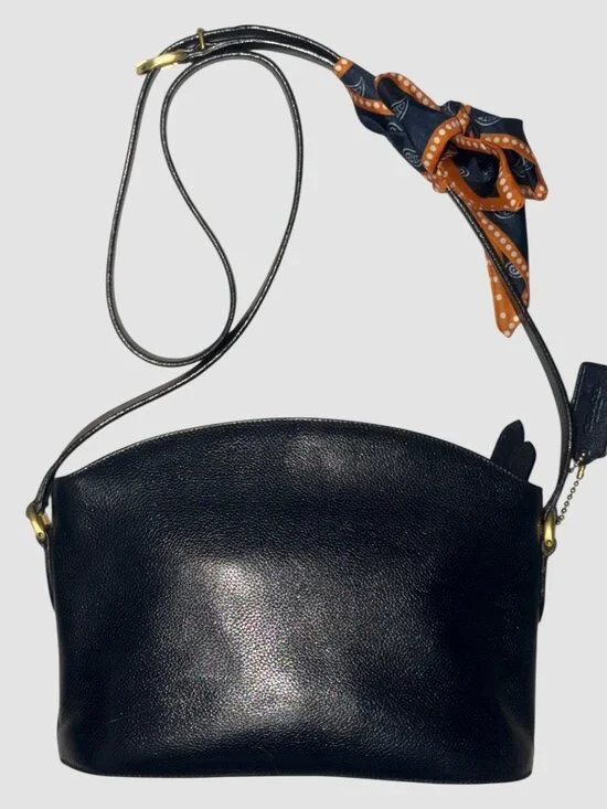 VTG Coach Madison Pierre Bag 4406 Navy Caviar Pebbled Leather Double Zip Italy - Picture 4 of 9